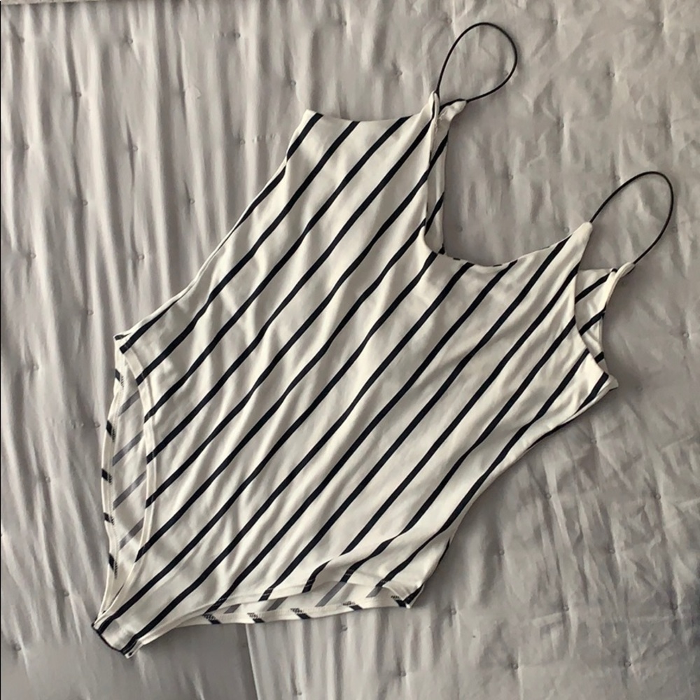Chic Striped Bodysuit